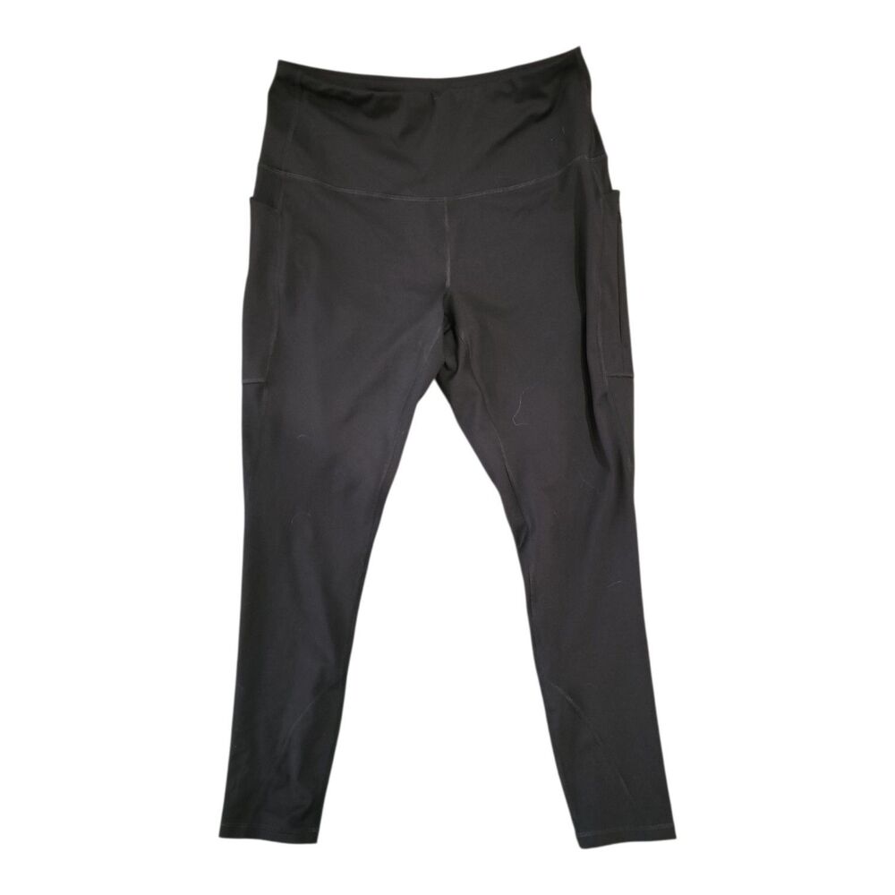 Traj3ctory Leggings Women's Size XL Black Active Wear Stretch Pockets